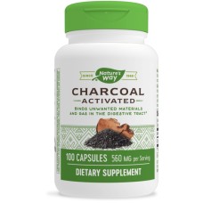 NATURE'S WAY: Charcoal Activated 280 Mg, 100 Capsules
