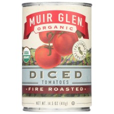 MUIR GLEN ORGANIC: Fire Roasted Diced Tomatoes, 14.5 oz