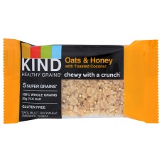 KIND: Healthy Grains Granola Bars Oats and Honey with Toasted Coconut 5 Count, 6.2 oz