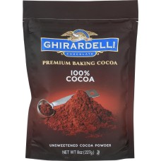 GHIRARDELLI: 100% Unsweetened Premium Baking Cocoa, 8 oz