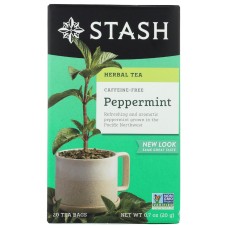STASH TEA: Premium Peppermint Herbal Tea Caffeine Free 20 Tea Bags, 0.7 oz
