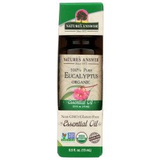 NATURES ANSWER: 100% Pure Eucalyptus Organic Essential Oil, 0.5 oz