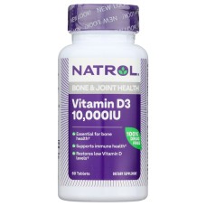 NATROL: Vitamin D3 10,000 IU, 60 Tablets