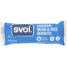 EVOL: Chicken Bean and Rice Burrito, 6 oz