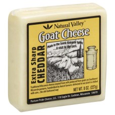 NATURAL VALLEY: Extra Sharp Cheddar Goat Cheese, 8 oz