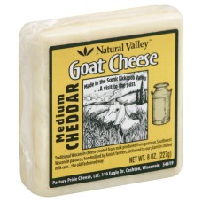 NATURAL VALLEY: Medium Cheddar Goat Cheese, 8 oz