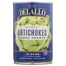 DELALLO: Whole Artichokes Large Hearts, 14.10 oz
