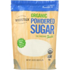 WOODSTOCK: Sugar Powdered Organic, 16 oz