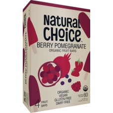 NATURAL CHOICE: Organic Berry Pomegranate Fruit Bars, 11 oz