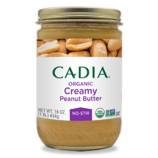 CADIA: Organic Creamy Peanut Butter No Stir, 16 oz