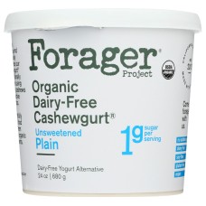 FORAGER: Unsweetened Plain Organic Cashewgurt, 24 oz