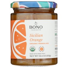 BONO: Organic Sicilian Orange Marmalade, 12.4 oz