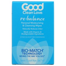 GOOD CLEAN LOVE: Wipes Rebalance Moisturizing, 12 ct