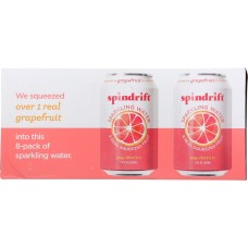 SPINDRIFT: Grapefruit Sparkling Water 8 Pack, 96 fo