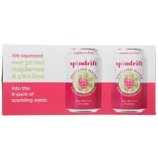 SPINDRIFT: Raspberry Lime Sparkling Water 8 Pack, 96 fo