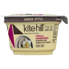 KITE HILL: Vanilla Unsweetened Greek Style Yogurt, 5.30 oz