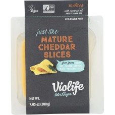 VIOLIFE: Just Like Mature Cheddar Slices Cheese, 7.05 oz