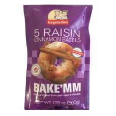 BAGELADIES: Raisin Cinnamon Bagels, 17.50 oz
