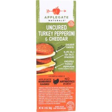 APPLEGATE: Naturals Turkey Pepperoni and Cheddar Snack Pack, 2.42 oz