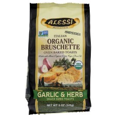 ALESSI: Garlic and Herb Italian Organic Bruschette, 5 oz