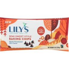 LILYS SWEETS: Semi-Sweet Style Baking Chips, 9 oz