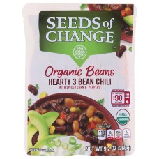SEEDS OF CHANGE: Organic Beans Hearty 3 Bean Chili, 9.20 oz