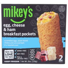 MIKEYS: Egg, Cheese and Ham Breakfast Pockets, 8 oz