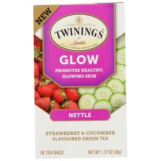 TWININGS: Strawberry and Cucumber Nettle Glow Tea, 18 bg
