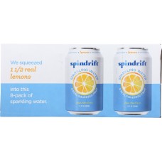 SPINDRIFT: Lemon Sparkling Water 8 Pack, 96 fo