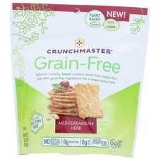 CRUNCHMASTER: Grain-Free Mediterranean Herb Crackers, 3.54 oz
