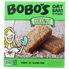 BOBO'S: Coconut 4 Pack Oat Bars, 12 oz