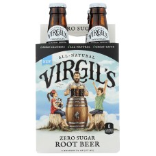 VIRGIL'S: Zero Sugar Root Beer 4 Pack, 48 fo