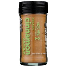 SPICELY ORGANICS: Spice Cinnamon Ground Jar, 1.4 oz