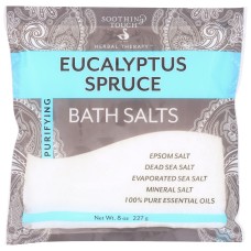 SOOTHING TOUCH: Bath Salt Eucalyptus, 8 oz