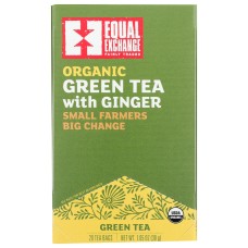 EQUAL EXCHANGE: Tea Green Ginger Organic, 20 bg