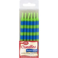 BETTY CROCKER: Candle Stacked Stripes, 12 pc