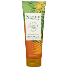 SAAVY NATURALS: Wash Body Tropical Coconut, 8.5 fo