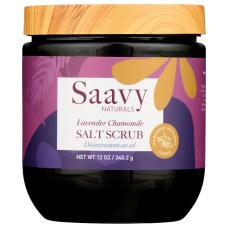 SAAVY NATURALS: Scrub Salt Lavender Chamomile, 12 oz