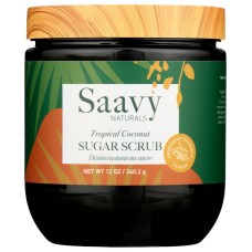 SAAVY NATURALS: Scrub Salt Tropical Coconut, 12 oz