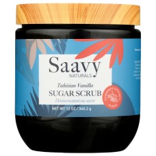 SAAVY NATURALS: Scrub Sugar Tahiti Vanilla, 12 oz
