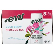 EVY TEA: Cold Brew Hibiscus Tea 8 Count, 96 fo