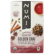 NUMI TEAS: Golden Chai Assam Black Tea, 18 bg