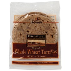 BUENATURAL: Organic Whole Wheat Tortillas, 13 oz