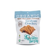 NUT FREE CHOCALATE FACTOR: Organic Milk Chocolate Covered Graham Crackers, 5.6 OZ
