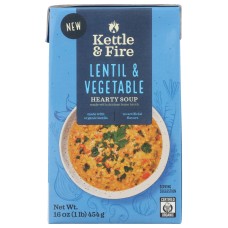 KETTLE AND FIRE: Soup Lentil and Vegetable, 16 oz