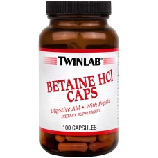 TWINLAB: Betaine HCl Caps, 100 cp