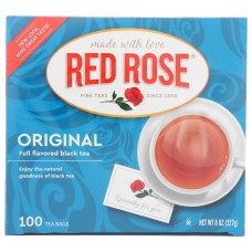 RED ROSE: Original Black Tea 100 Teabags, 1 bx