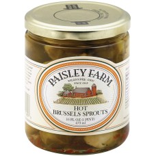 PAISLEY FARM: Hot Brussel Sprouts, 16 oz