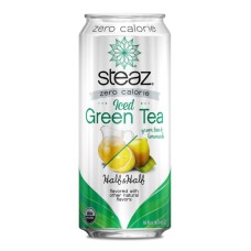 STEAZ: Organic Zero Calorie Iced Green Tea With Lemonade Half & Half, 16 fo