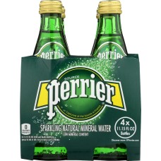 PERRIER: Sparkling Natural Mineral Water 4 Pack, 44.6 fo